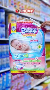 Tã Bỉm Dán Bobby Lõi Nén Cottton Siêu Mỏng Siêu Thấm Thoáng Khí Khô Mát Dành Cho Bé Sơ Sinh - Bibo Mart