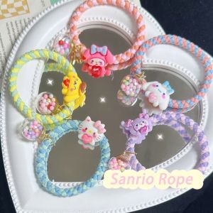 Tamia Sanrio Cartoon Colorful Hair Rings Cute Sweet Girl Hair Rope Rubber Band Hair Accessories