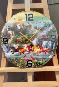 Tranh Đồng Hồ Treo Tường Tráng Gương Mã Đáo Thành Công GAM 302 ( tặng kèm đinh ba chân + tặng kèm pin )