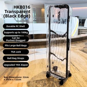 PGM | Golf Travel Luggage For Women Transparent Hard Shell 360 Degree Rotating Wheels