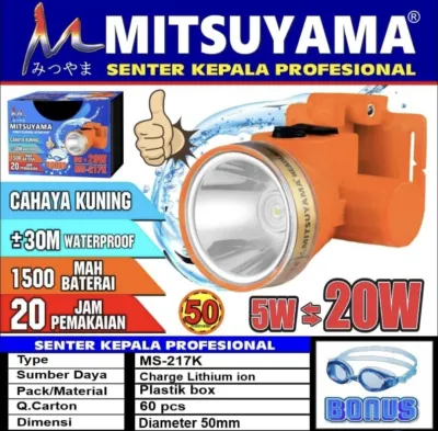 Senter Kepala Selam Termurah Visero Baterai 4800mAh Tahan 24 Jam
