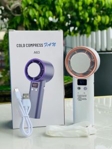 Quạt Cầm Tay Di Động A63 Trang Bị Sò Làm Lạnh 100 Tốc Độ Gió Sạc Lại Type C