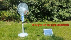 0 electricity bill!16 Inch Standing Solar Powered electric fanOutdoor RechargeableWith Solar Panel And USB ChargingSolar Stand Electric Fanstandard electric fansale promo outdoor fan