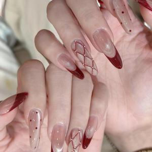 Handmade Candy Box Nail Art Wearing Long Red New Year Chinese New Year Christmas Holiday Nail Extensions Beauty Tools