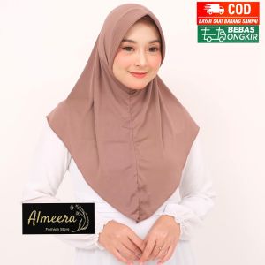 𝐀𝐥𝐦𝐞𝐞𝐫𝐚 - Jilbab Instan Khimar Pet Marisa Lycra Jersey / Hijab Bergo Instan Jersey Premium / Kerudung Wanita Instan Kerudung sekolah