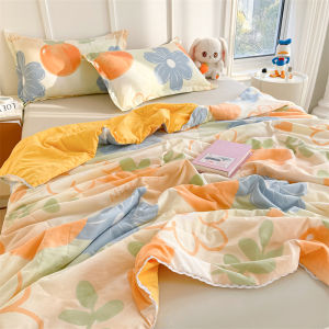 Machine Washable Washed Cotton Airable Cover Summer Blanket Double Summer Thin Quilt Children Single Spring Autumn Summer Summer Quilt