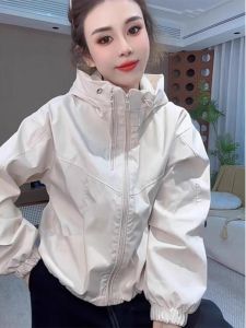 WANGGONGZHU | Fashionable Hooded Down Jacket Womens Autumn Winter New Design Loose Fit Princess Style Commute Windbreaker Long Sleeve Zipper