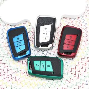 Leather TPU Car Remote Key For VW Volkswagen Passat B8 Tiguan Magotan Golf for Skoda Kodiaq Superb A7 Case Cover Shell Fob