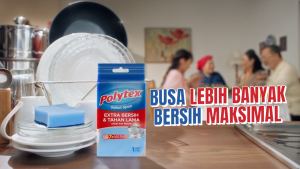 Polytex Sabut Spon Regular Serbaguna Sabut Jaring Stainless Spons Cuci Piring Spon Busa Serbaguna Daya Gosok Kuat Kawat Alat Tahan Lama & Anti Gores Pembersih Dapur Anti Gores Alat Cuci Piring Sponge Multi Fungsi