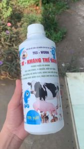 TKS Worm AT - Vi Sinh Hỗ Trợ Tiêu Hóa Tăng Trưởng Gia Súc Gia Cầm 1 Lít
