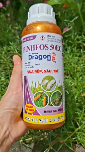 [THIEN THINH SHOP] Thuốc xông hơi cực mạnh trừ sâu rầy rệp bọ trĩ BINHFOS 50EC hiệu DRAGON chai 450ml