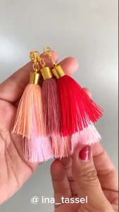 TASSEL TOPI GOLD + KOKOT 2 SUSUN NILON PREMIUM 7 CM TASSEL JILBAB TASBIH HAMPERS