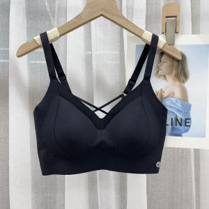 Comfortable Strapless Bra Wireless Breathable Gathered Fixed Cup Anti-Sagging Back Cross No Trace New 2025 Underwear for Women