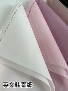 Kertas Buket Motif Love Letter Border Cellophane Flower Wrapping Hand Bouquet KB6040