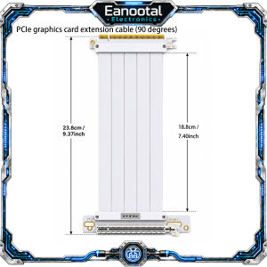 PCI Express 3.0 4.0 GPU Riser Cable with Triple Slot Vertical Mounting Bracket Optional Set