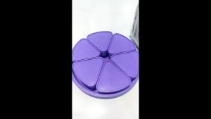 Plastic 7 PCS Candy Set【9211T】【6 pcs Triangle Container + 1 Tray】Bekas Kuih Raya Barangan Kering/ Snack Candy Tray Round Container Compartment With Cover& Tray