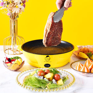 Versatile and Cute Yellow Duck Electric Baking PanNon stick Dormitory Barbecue Stove Takeout Electric Baking Pan
