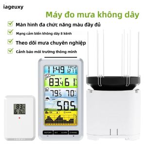 Máy Đo Lượng Mưa Kỹ Thuật Số Không Dây Giám Sát Lượng Mưa Theo Thời Gian Thực Với Bộ Thu Tự Làm Sạch Nhiệt Kế Đo Nhiệt Độ Trong Nhà/ngoài Trời Máy Đo Độ Ẩm