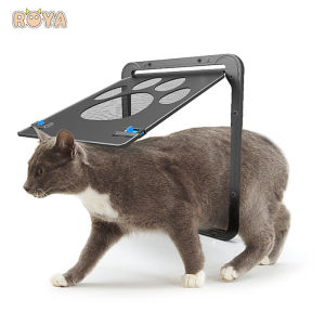 ROYA Pet Door Lockable cat door Dog paw print door pet supplies ABS