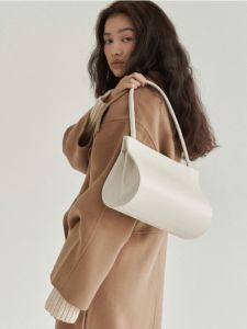 Retro French Bread Bag Womens Underarm Bag Commuter Luxury Handbag Soft PU Leather Single Shoulder Bag Pure Color Leisure