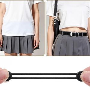 3Pack Adjustable Band Crop Tuck Tool Black Elastic Crop Tuck for Sweater Shirt Summer Crop Tops Adjustable Band