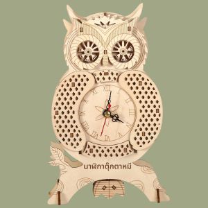 3D ไม้สามมิติ M นกฮูกปริศนาผู้ใหญ่ Unzipping ประกอบวันหยุดของขวัญตกแต่งรุ่น