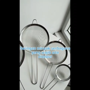 Saringan air Stainless Steel / Saringan Serbaguna / Saringan Teh + Kopi Stainless Steel (SUS 304) / Serokan Saringan Minyak Ceko / SARINGAN TEPUNG