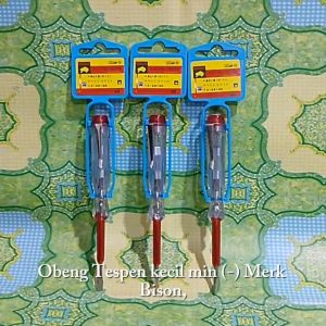 Obeng Tespen Min (-) Kecil Merk Bison (1 Kotak Isi 24Pcs)