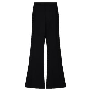 Elegant Black Asymmetrical Casual Trousers High Waist Wide Leg Pants Womens Summer Drapey Suit Pants Straight Cut Korean Style