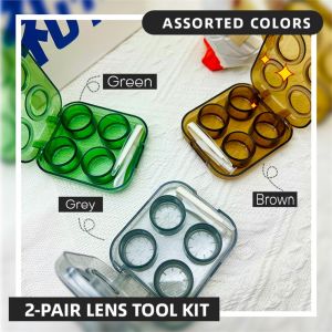 Enchantress 1set Contact Lens Case Box Holder Tools Kits Assorted Color Case99