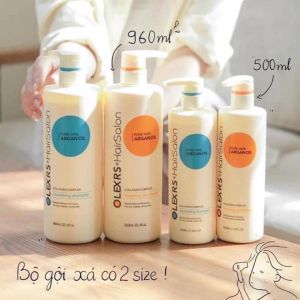 BETSELLER -Cặp Dầu gội Xả Olexrs Argan Oil Collagen Hair Salon Cao Cấp 960ml gội xong tóc mềm mượt đặc biệt lại rất thơm