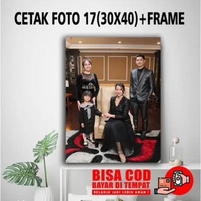 CETAK FOTO BINGKAI MDF BESAR 20R 40X30 TERMURAH BERKUALITAS