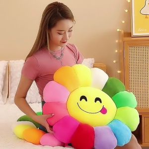 Flower Stuffed Toys Sunflower Pillow Chair Cushion Pillow Stuff Toy Gift Plush Doll Birthday Gifts Christmas Gift 35cm