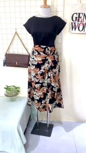 Đầm Trung Niên Dáng Dài Cao Cấp Đi Làm Đi Chơi Đi Tiệc Đa Dụng Sang Trọng Cho Các Quý Bà lt2141