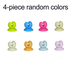 4PCS Suction Cup Toothbrush Holder Wall-mounted Silicone Toothbrush Rack Portable Adsorption Toothbrush Bathroom Storage Shelf