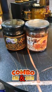 [FadliMaliki] Set Madu Combo King & Queen Bawang Bakar dan Habatus Sauda - 320-350gram Setiap Botol