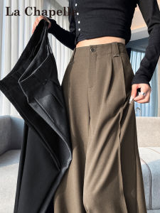 High Waist Straight Leg Wide Leg Pants Womens Suit Color Coffee Autumn High Waist Drapey Feel Advanced Small Size Pants
