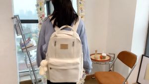 LAZANA High-capacity junior school student nylon Korean Womens backpack a bag travel fashion#Y1199