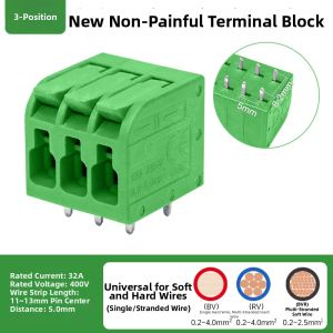 kuicc | High Power Solderless Spring-loaded PCB Terminal 5.0mm