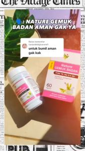 Obat Penggemuk Badan NATURE GEMUK BADAN Pria Dan Wanita Cepat Ampuh BPOM Isi 60 Kapsul