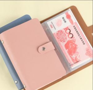50 Pockets Cash Collect Book Savings Money Banknote Album Money Saving Organizer Photocard Holder Card Holder School Notebook