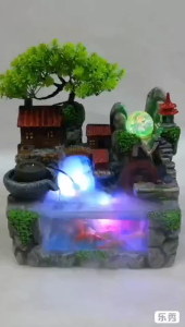 ของตกแต่งผนังบ้าน สำนักงาน เดสก์ท็อป ตกแต่งเดสก์ท็อป ตู้ปลา น้ำพุเรซิน