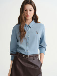 DUSHU | Oversized American Retro Denim Shirt Slimming