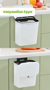 Classy Luxe Kitchen Wall-mounted Trash Can Household Cabinet Door Bathroom Hanging Sliding Cover