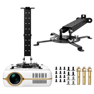 ZDSSY Universal Projector Ceiling Mount Adjustable Wall Mount Holder3-In-1 Projector Stand Supports up to 13KG360° Rotating with Extendable Arms for Home Office Projector