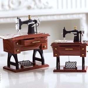 Retro Ornamental Sewing Machine Eight-Tone Box