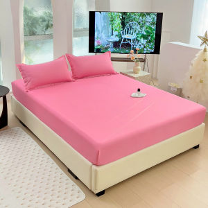 Premium Solid Color Fitted SheetUltra-Soft Sateen Weave for Cozy Nights - Hypoallergenic and Easy Care Bedding No Pillowcases