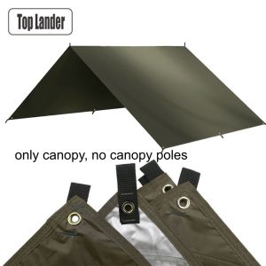 Camping Tarp Tent 2000mm Silver Coated UV Sun Shelter 300x400cm Green Beach Canopy With Carry Bag