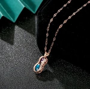kalung wanita anti karat motif kacang full warna terlaris import