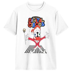 Bandai | Amazing Digital Circus Caine Cotton T-Shirt For Men Kids Summer Awesome T-Shirts Harajuku Tee Shirt Big Size Pattern Clothing